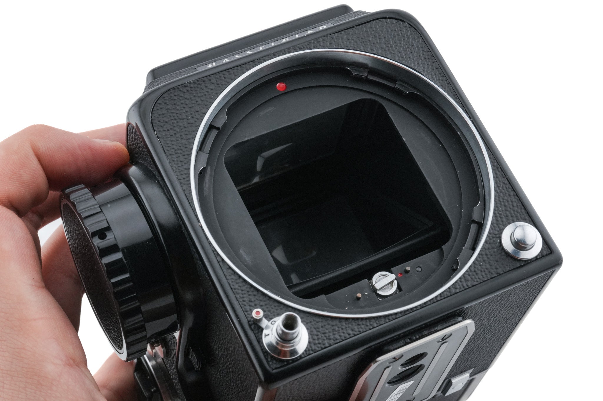 Hasselblad 500C/M (10022 / 10170) + A12 Film Magazine (30147, Black) + Waist Level Finder (Old / Black, 42277) + 80mm f2.8 Opton PL T* CF